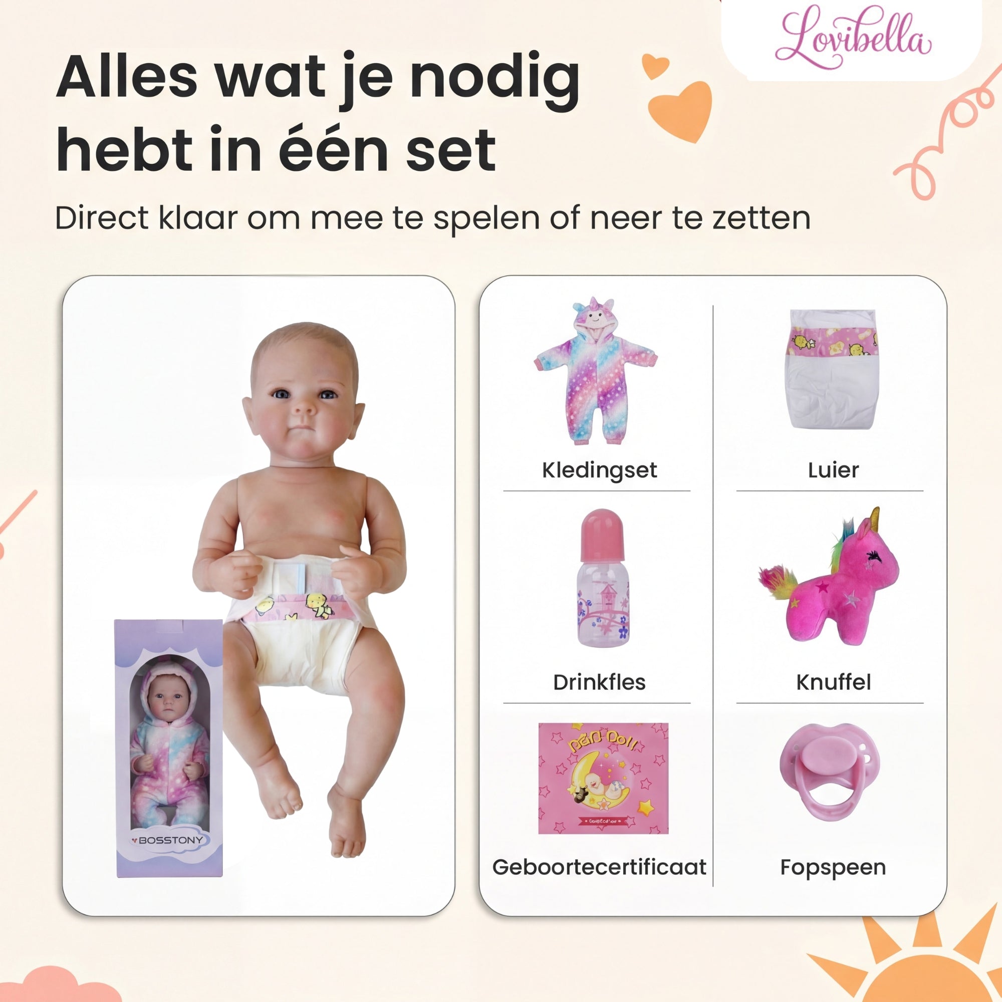 Liora – Levensechte Reborn Pop 45 cm – Complete Set