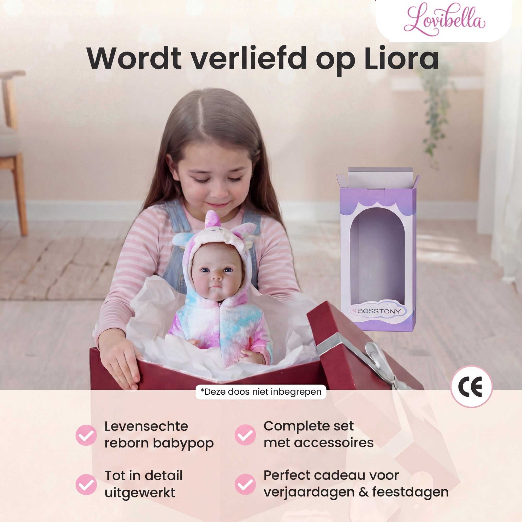 Liora – Levensechte Reborn Pop 45 cm – Complete Set