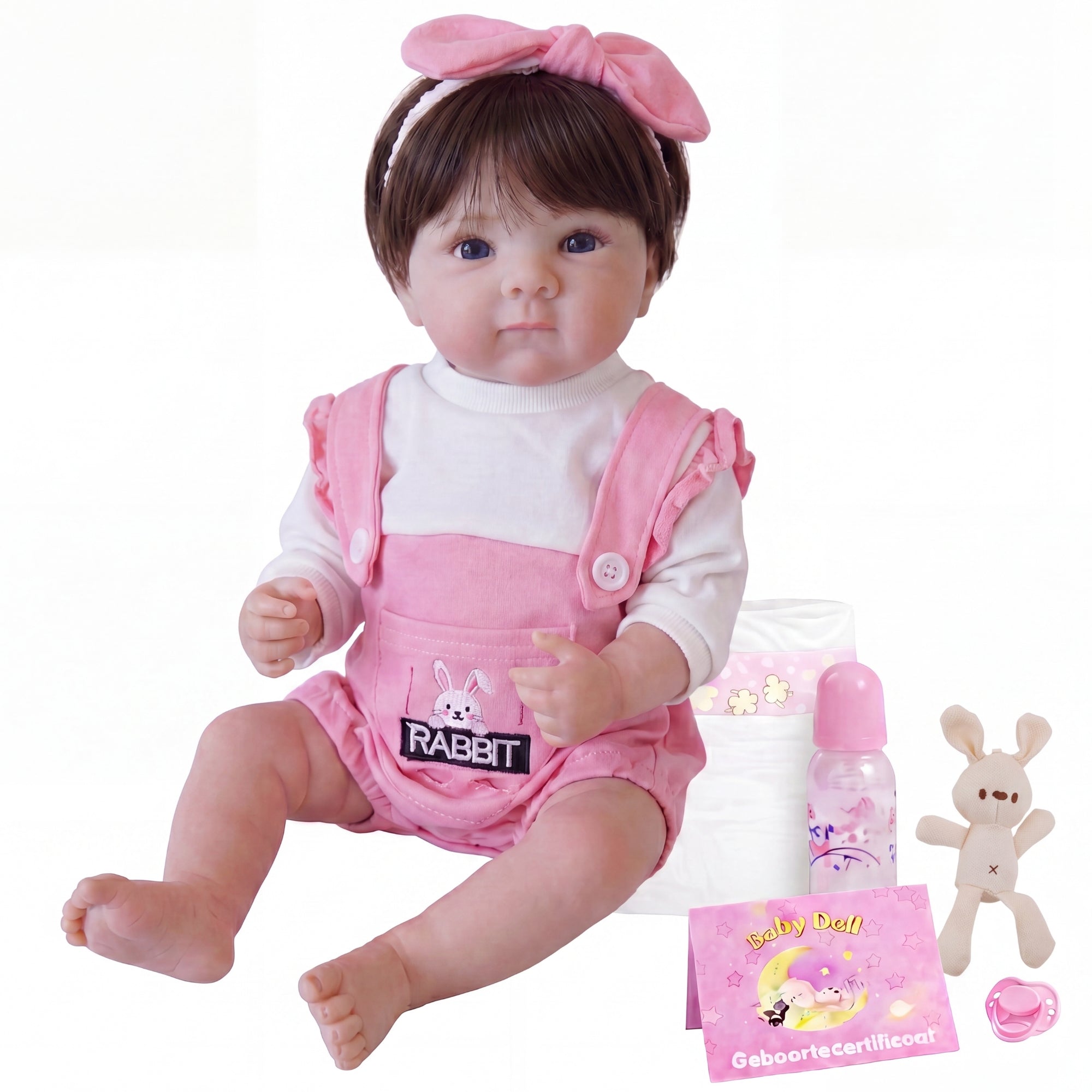 Lola – Levensechte Reborn Pop 45 cm – Met Haar Complete Set