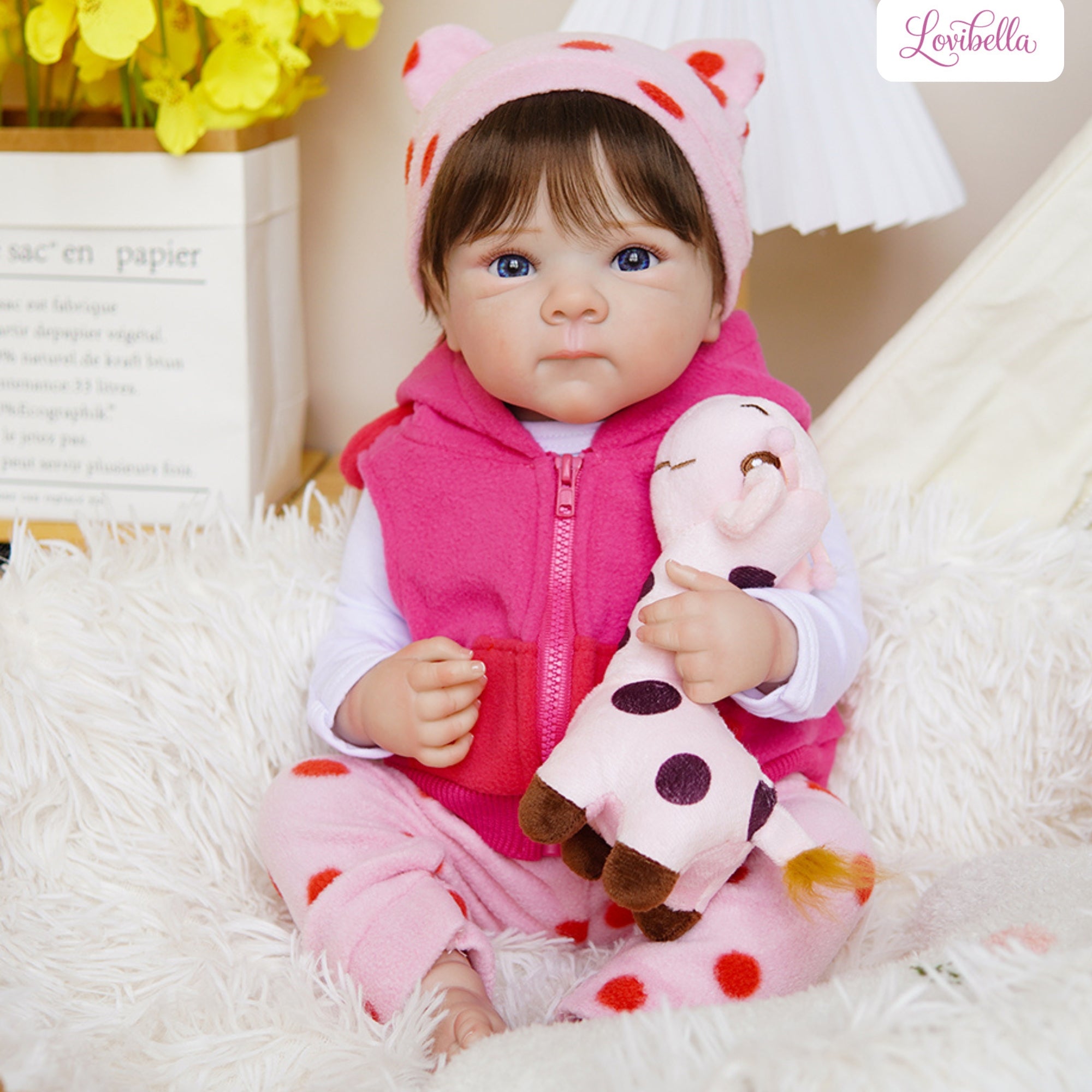 Sarina – Levensechte Reborn Pop 45 cm – Complete Set