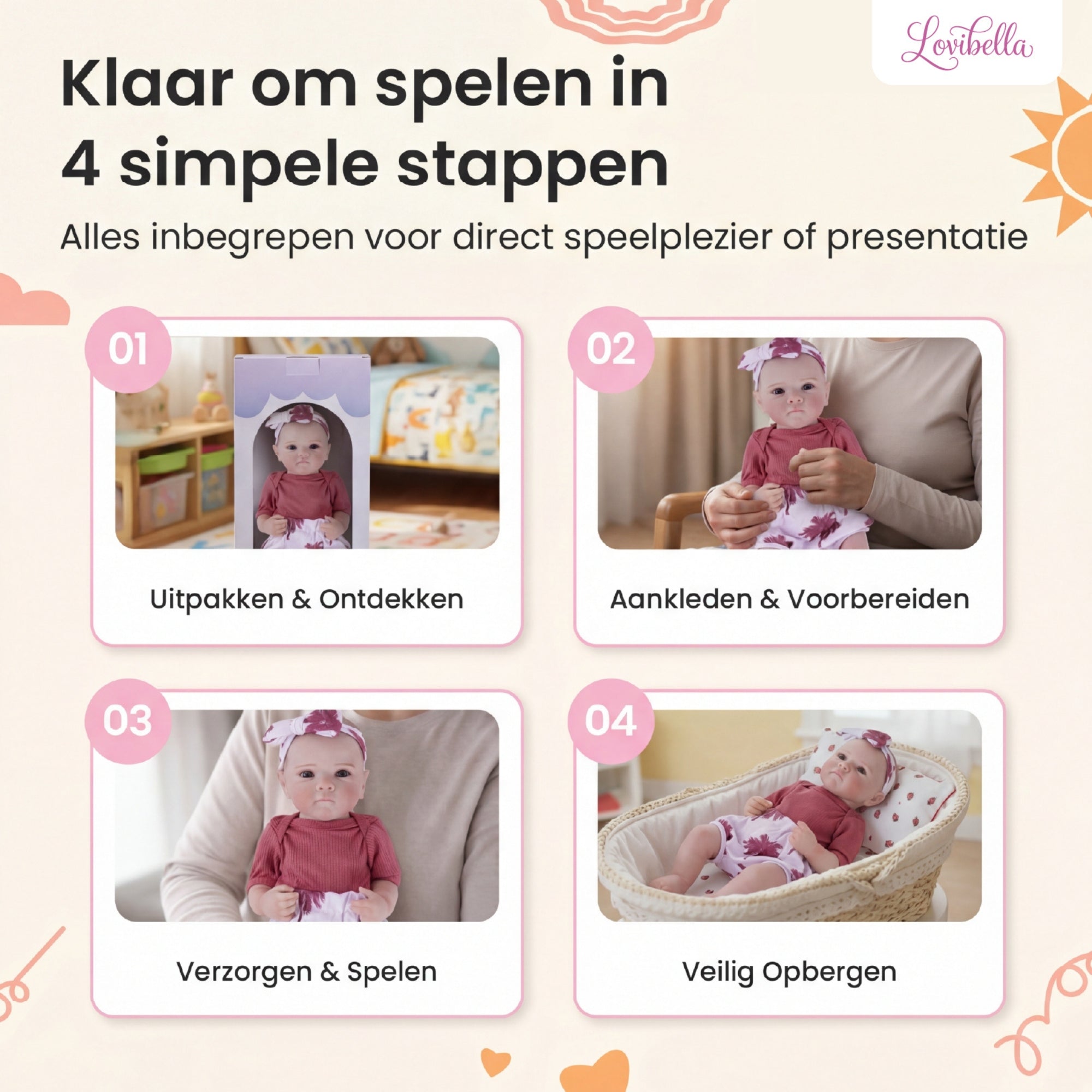 Nika – Levensechte Reborn Pop 45 cm – Complete Set