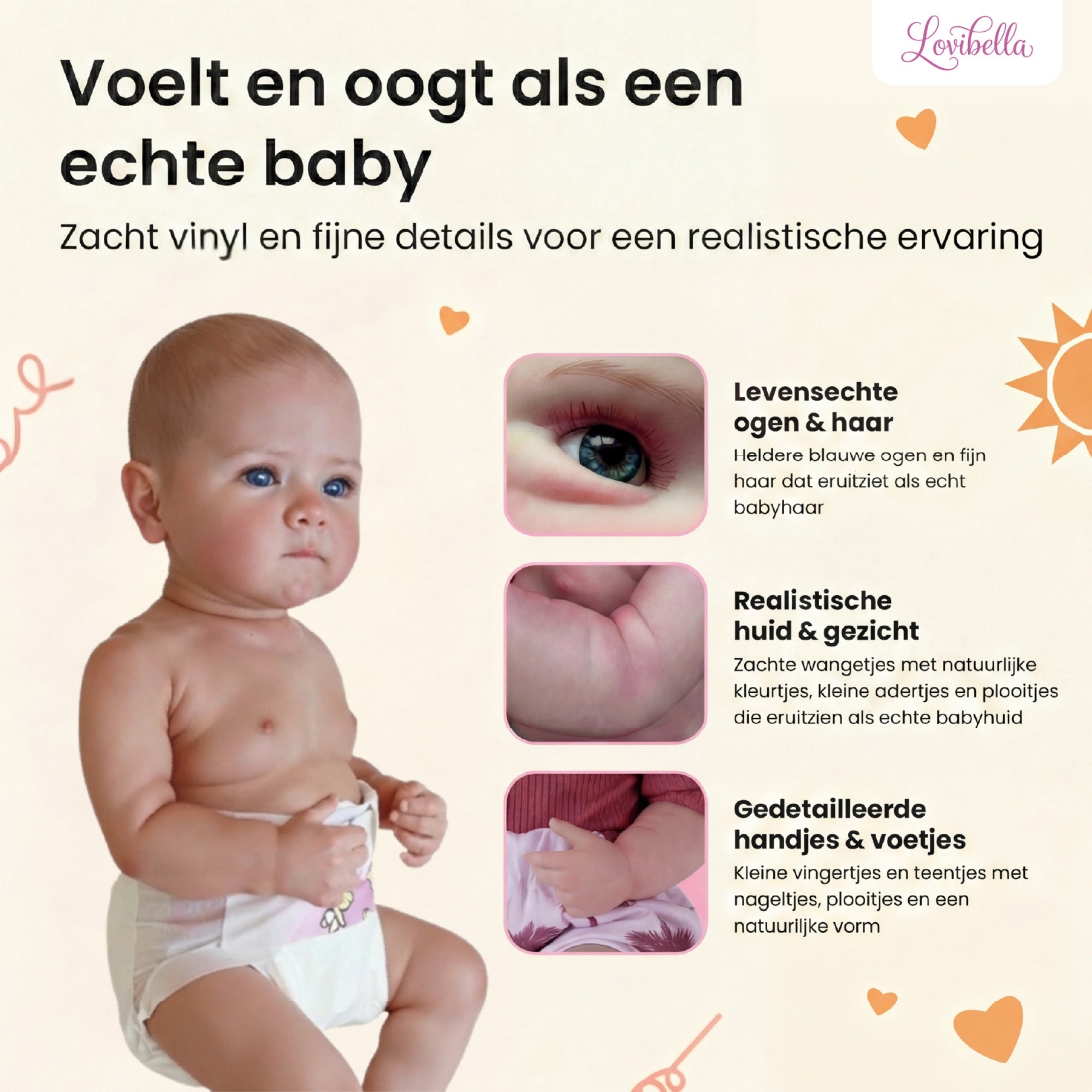 Nika – Levensechte Reborn Pop 45 cm – Complete Set
