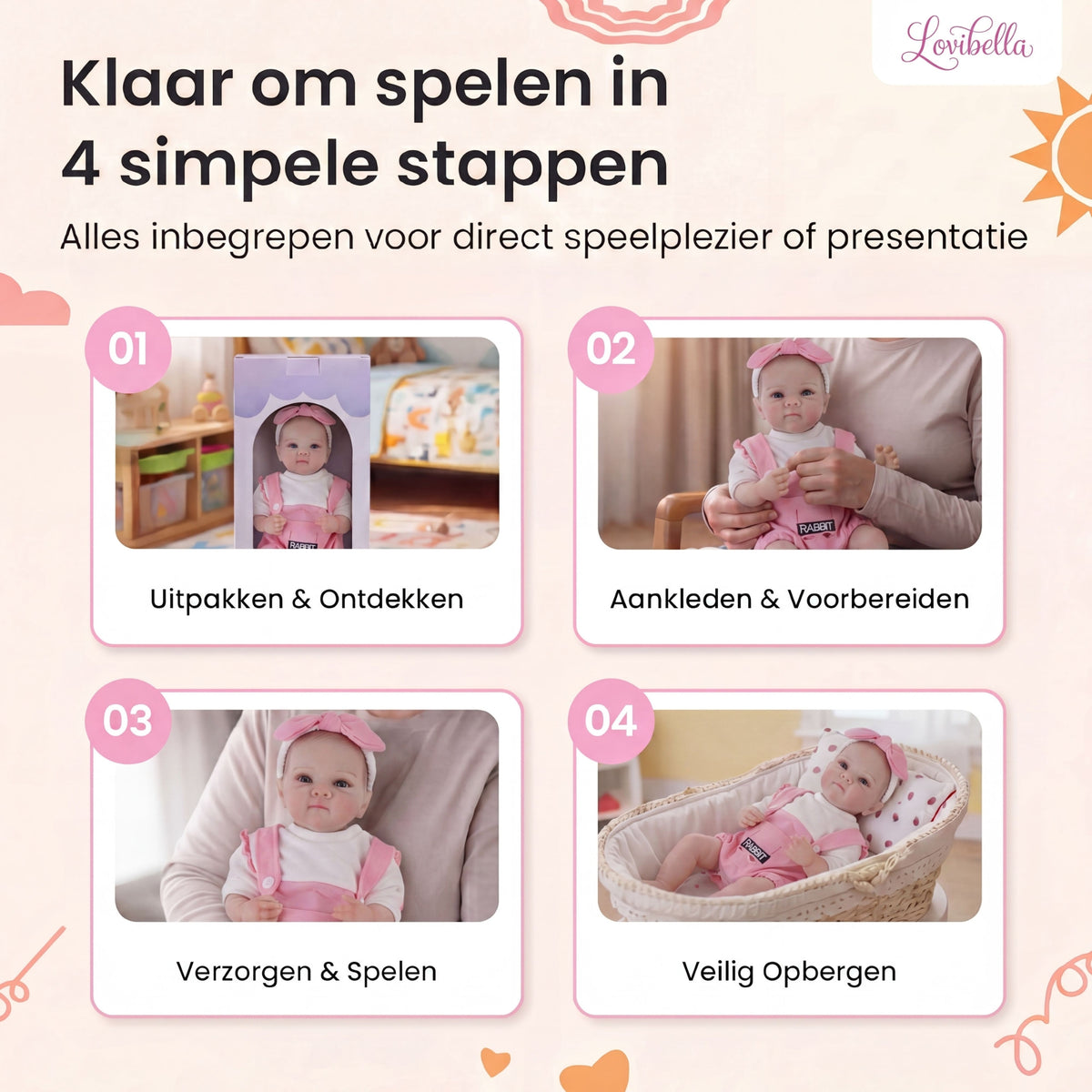 Lieve – Levensechte Reborn Pop 45 cm – Complete Set