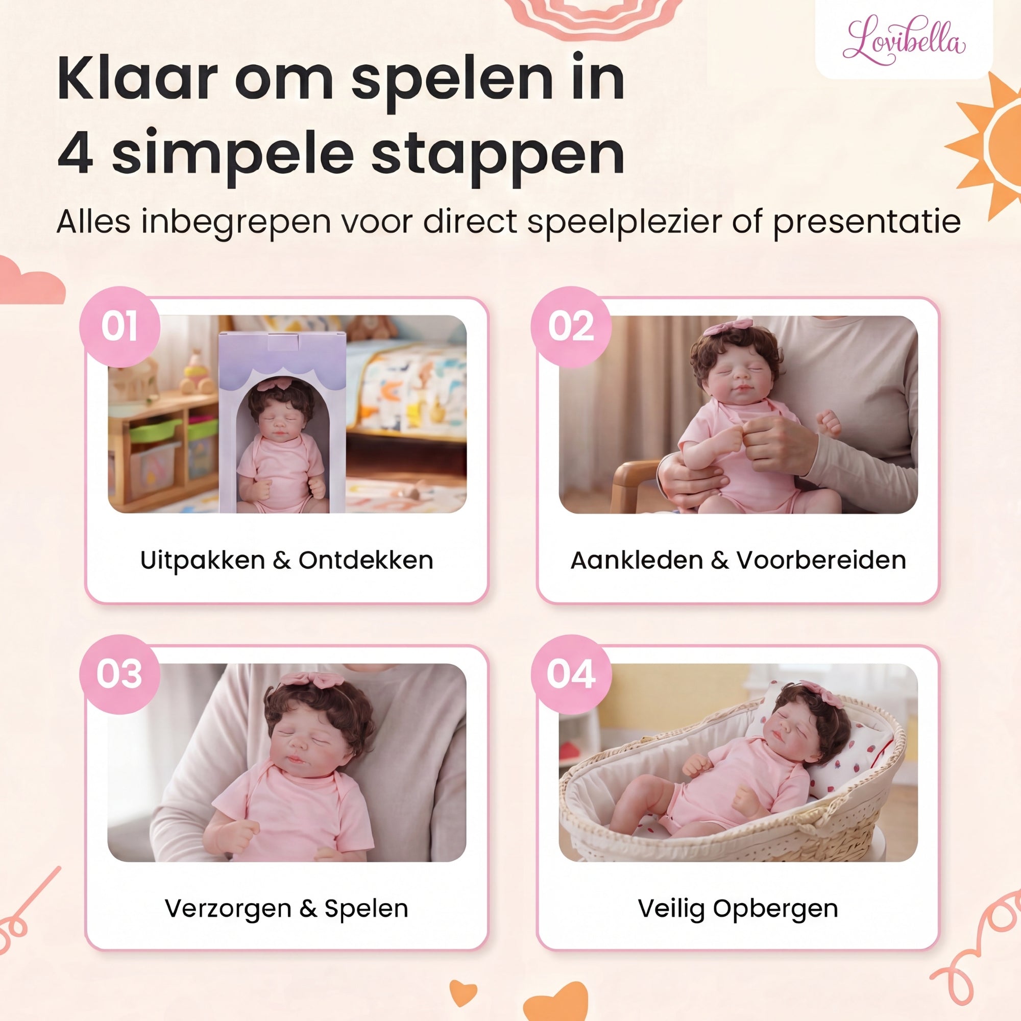 Lynn – Levensechte Reborn Pop 45 cm – Complete Set