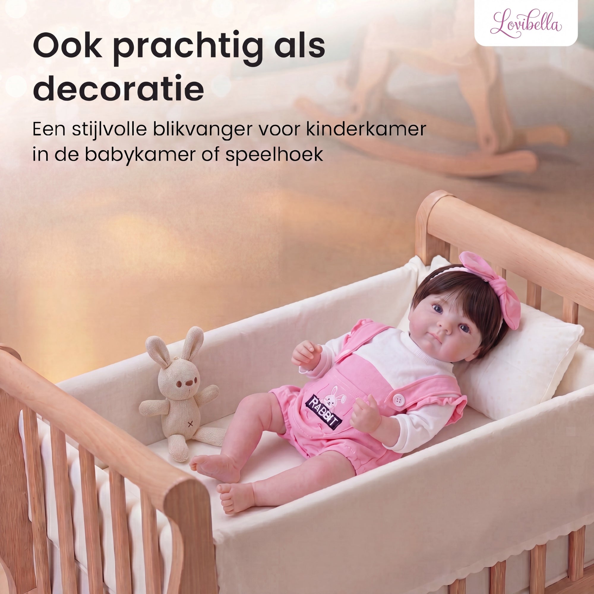 Lola – Levensechte Reborn Pop 45 cm – Met Haar Complete Set