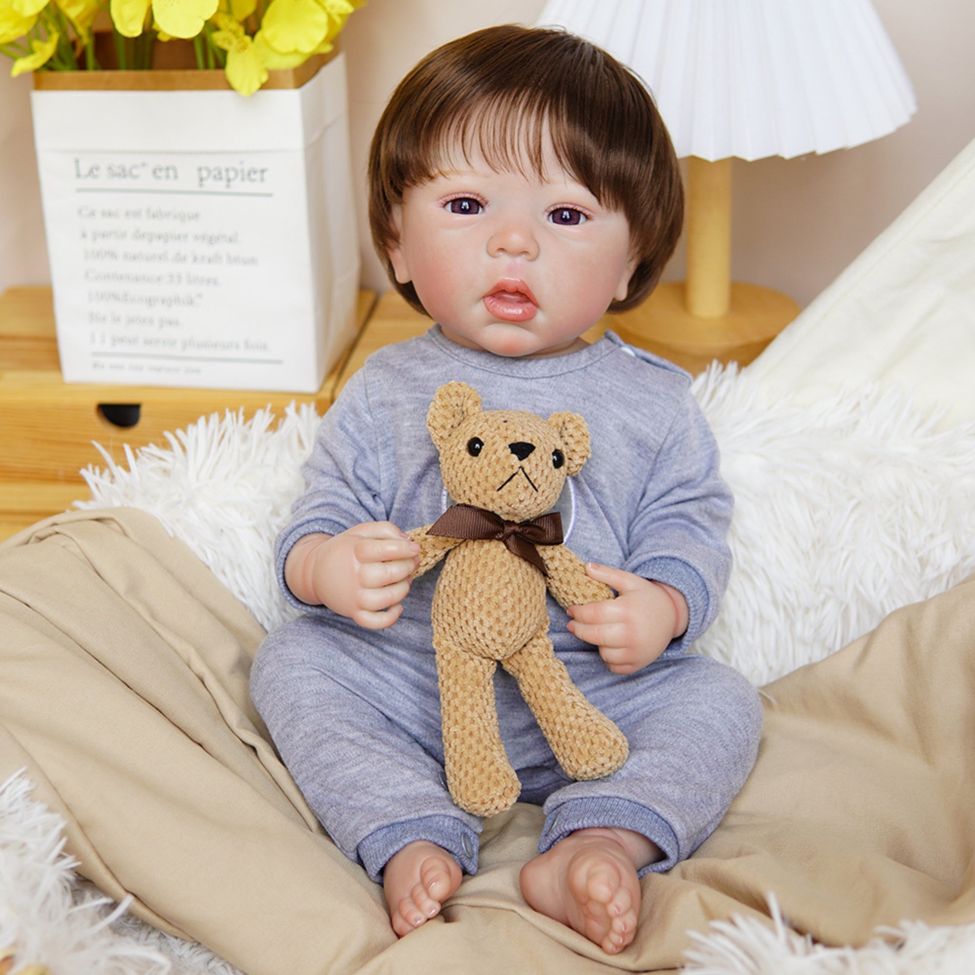 Milo – Levensechte Reborn Pop 45 cm – Complete Set
